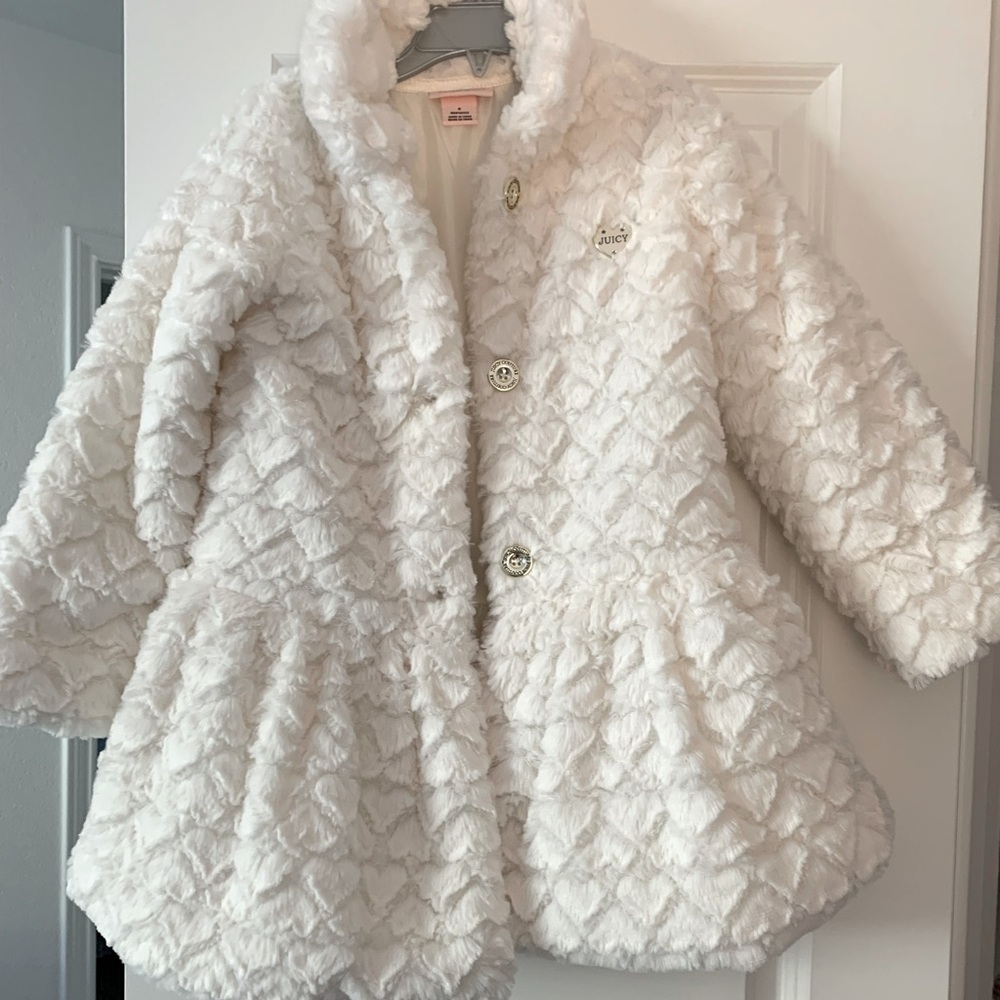 Juicy Couture Girls Faux Fur Jacket